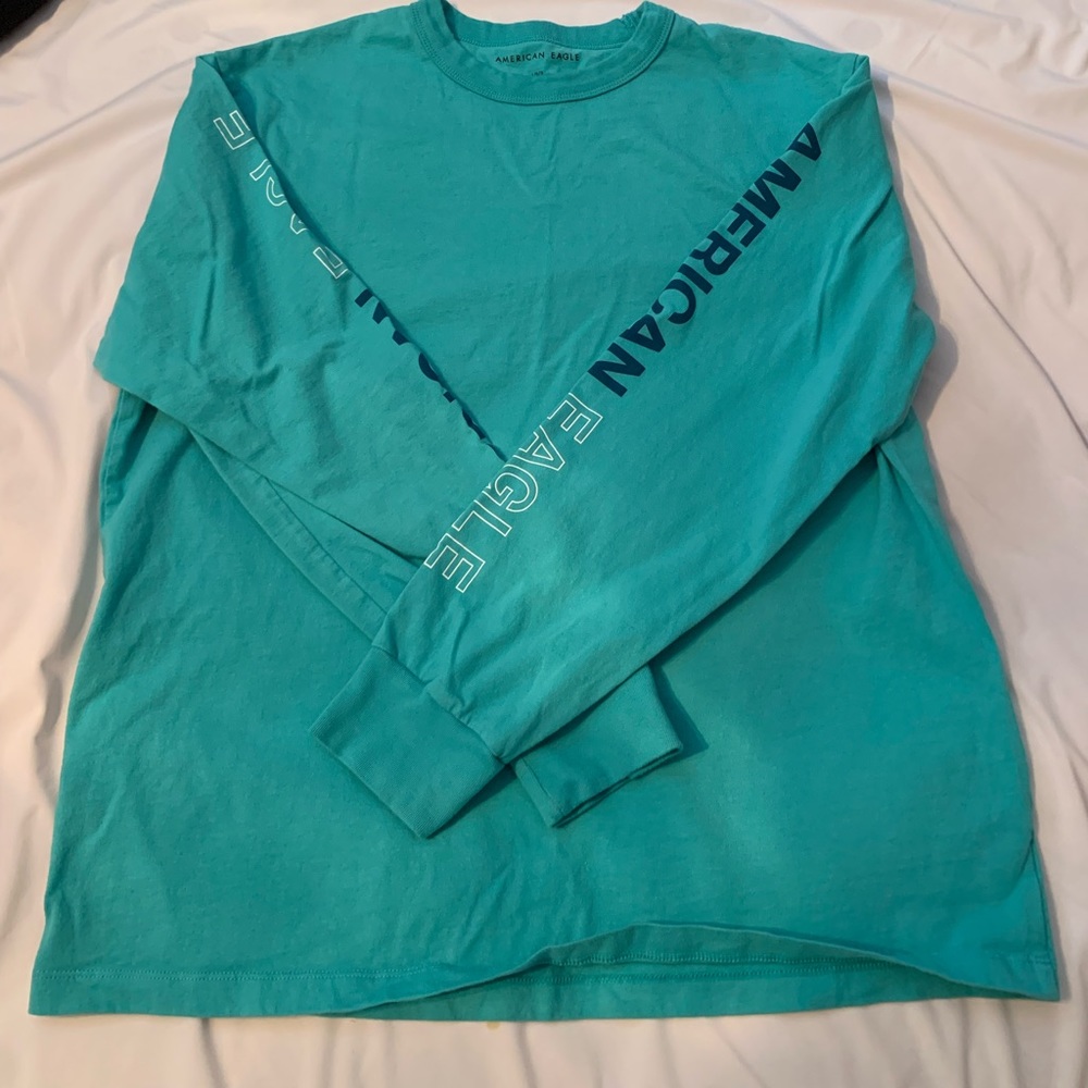 American Eagle Mens Blue Long Sleeve Tee